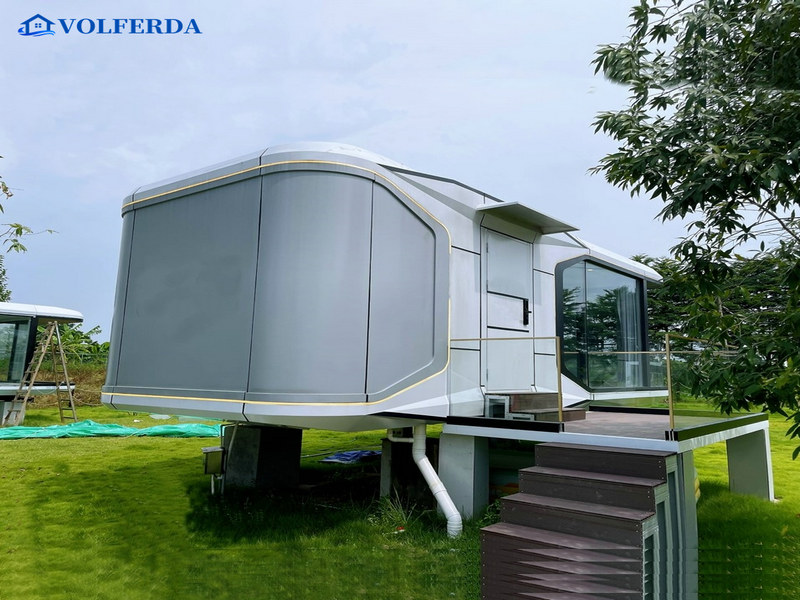 Stylish Space-Efficient Pod Houses with sea views distributors