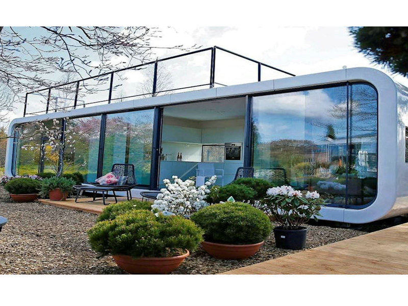 Kenya prefab glass house with property management structures