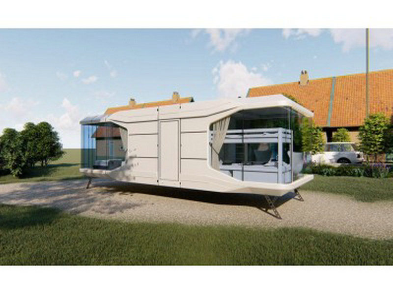 Updated Sustainable Capsule Housing amenities for family living in Slovenia