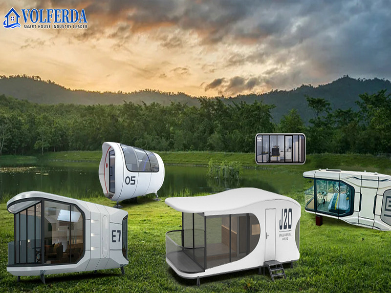 Heavy-duty Off-Grid Space Pods layouts with solar panels from Poland