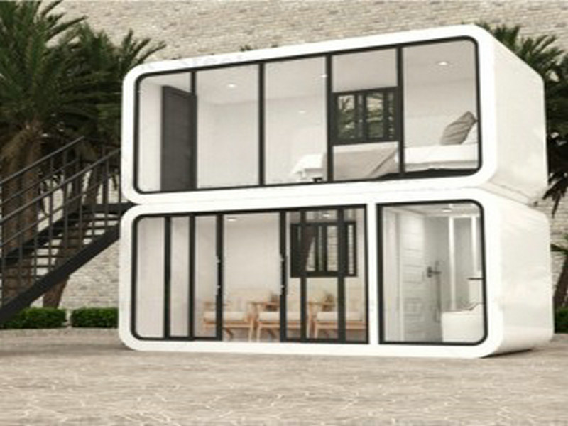 Algeria prefab glass house with loft space specials